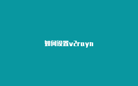 如何设置v2rayn