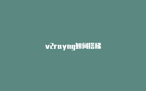 v2rayng如何搭梯