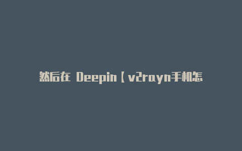 然后在 Deepin【v2rayn手机怎么设置】-v2rayng